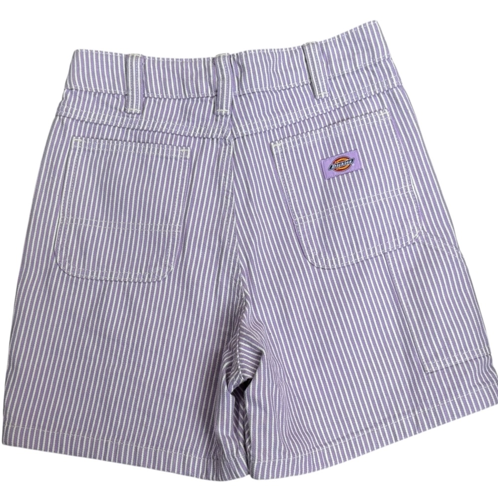 Dickies ladies purple striped jean shorts size 26 regular NEW